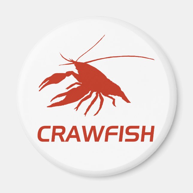 Imán crawfish's　silhouette (Red) (Frente)
