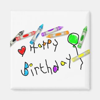 Imán Crayon Birthday Greeting