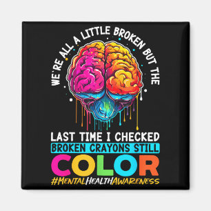 Imán Crayones Rotos Colorean Conciencia sobre Salud Men