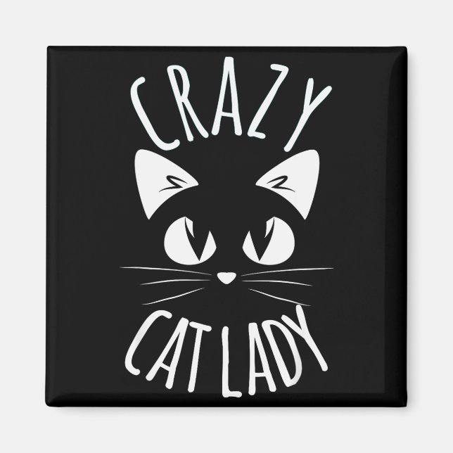 Imán Crazy Cat Lady Funny Fur Mom Mother's Day Christma (Frente)