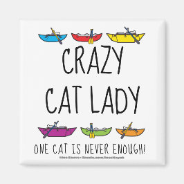 Imán Crazy Cat Lady Funny Rafters
