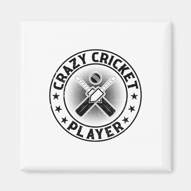 Imán Crazy Cricket Player - Cricketing Cricket Player 1 (Frente)