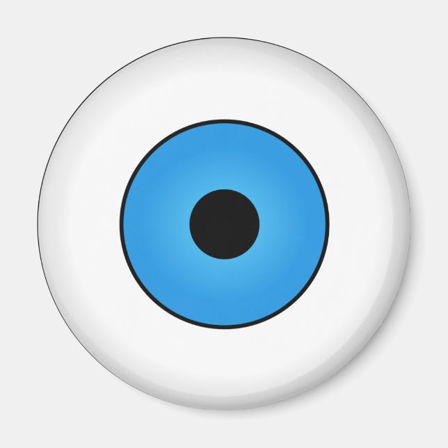 Imán Crazy Eyeballs Halloween Fridge Magnet Blue (Frente)