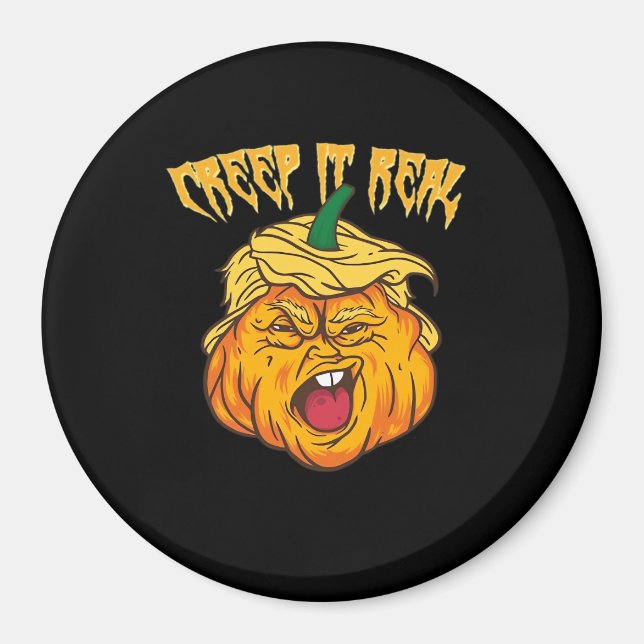 Imán Crazy Halloween Calabaza Ropa de Trumpkin (Frente)
