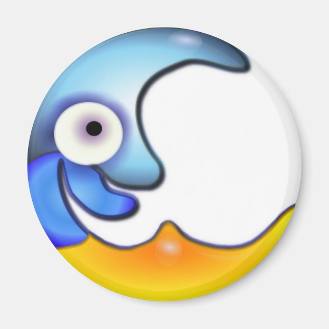 Imán Crazy Moon Personalizado Magnet (Frente)