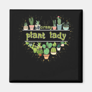 Imán Crazy Plant Lady Heart Cactus