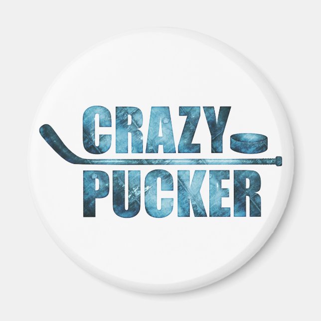 Imán Crazy Pucker (hockey) (Frente)