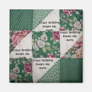 Imán Crazy Quilting Square Magnet