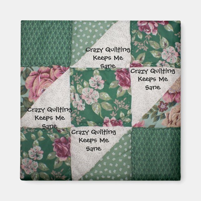 Imán Crazy Quilting Square Magnet (Frente)