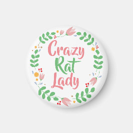 Imán Crazy Rat Lady