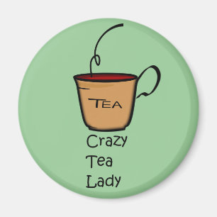 Imán Crazy Tea Lady
