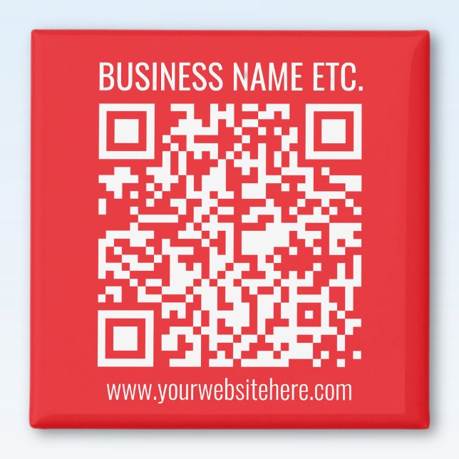 Imán Crea instantáneamente tu propio código QR | Rojo e (Subido por el creador)