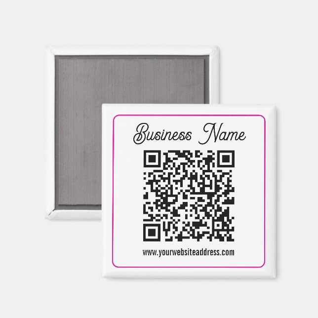 Imán Crea instantáneamente un código QR escaneable para (Anverso/Reverso)