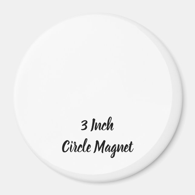 Imán Crea tu círculo personalizado de 3"  (Frente)