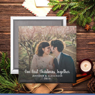 Imán Crea tu propia foto de First Christmas Together