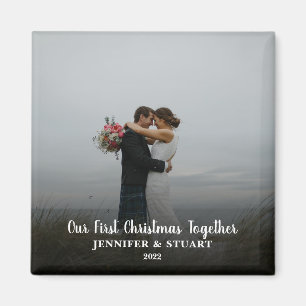 Imán Crea tu propia foto de First Christmas Together