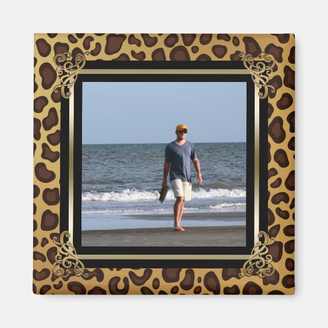 Imán Crea tu propia foto de Instagram | Lugares leopard (Frente)