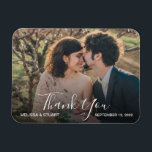 Imán Crea tu propia foto del Boda de Gracias<br><div class="desc">Crea tu propia foto Gracias imán Boda. Envíe esta tarjeta de agradecimiento muy personal a todos sus invitados bodas. Añade tu propia foto y texto,  tus nombres y fecha.</div>