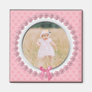 Imán Crea tu propia foto Personalizado rosa personaliza