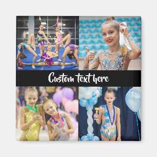 Imán Crea tu propia Gimnasia Collage de 4 fotos