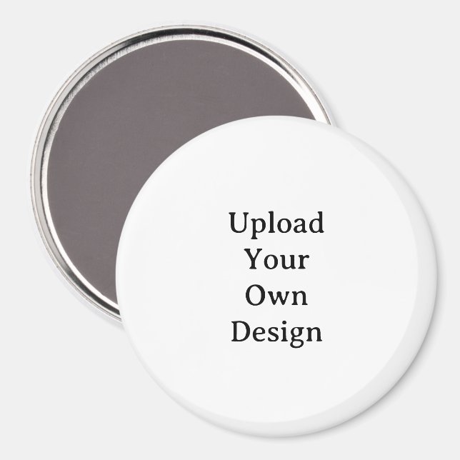 Imán Crea tu propio círculo grande simple personalizado (Anverso/Reverso)