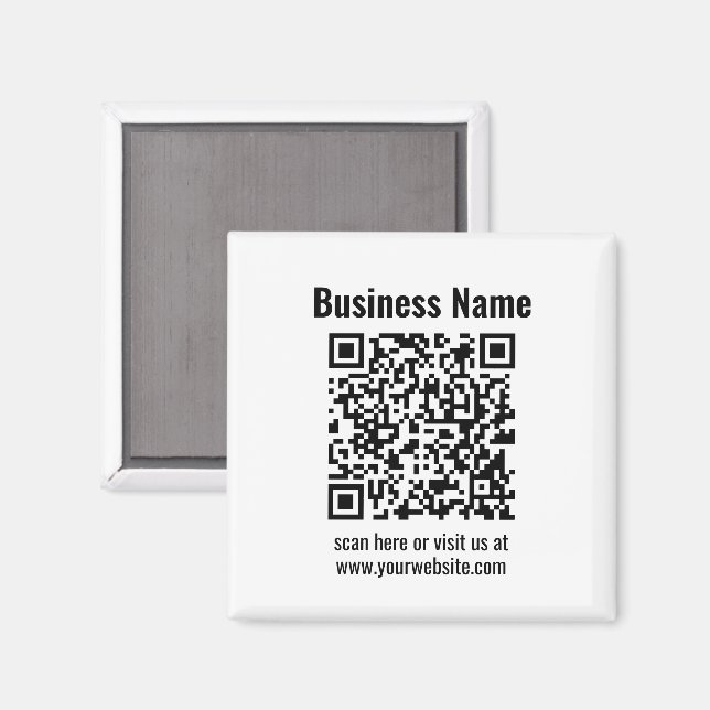Imán Crea tu propio código QR | Transparente (Anverso/Reverso)