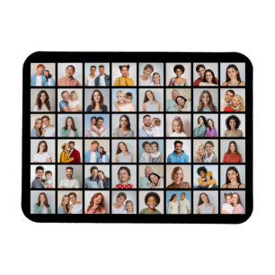 Imán Crea tu propio collage de 48 fotos flexible