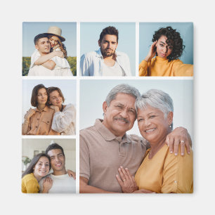 Imán Crea tu propio collage de 6 fotos