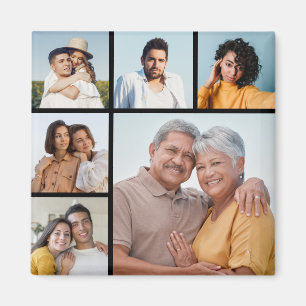 Imán Crea tu propio collage de 6 fotos