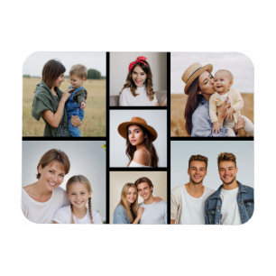 Imán Crea tu propio collage de 7 fotos