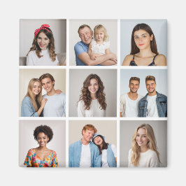 Imán Crea tu propio collage de 9 fotos