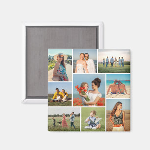Imán Crea tu propio collage de 9 fotos