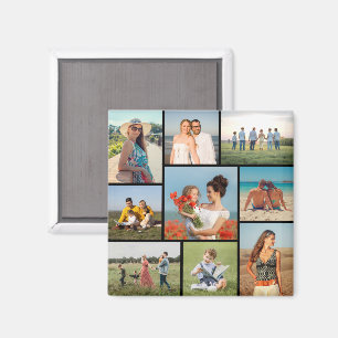Imán Crea tu propio collage de 9 fotos