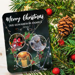 Imán Crea tu propio collage de fotos familiares de navi<br><div class="desc">Imán fotográfico con sus propios Navidades Collage de fotos familiares y Navidades coronaron. Puedes añadir tus propias fotos personales,  añadir tu propio texto,  nombre y año. Si necesitas ayuda,  por favor contáctame.</div>