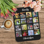 Imán Crea tu propio collage monogramado de fotos de tu<br><div class="desc">Collage de fotos de familia 16 imán. Puedes personalizarlo y agregar tus fotos y nombres más hermosos. Imán único y personal.</div>