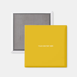 Imán Crea tu propio diseño amarillo personalizado