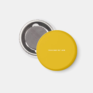 Imán Crea tu propio diseño personalizado amarillo