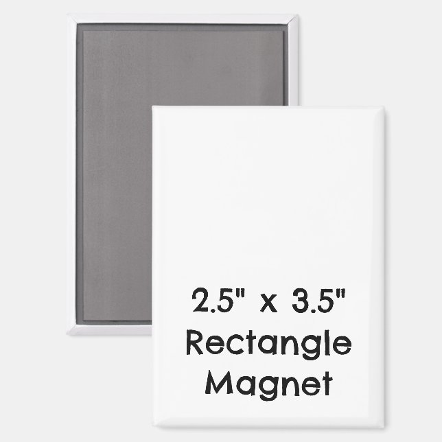 Imán Crea tu rectángulo personalizado de 2,5" x 3,5" (Anverso/Reverso)