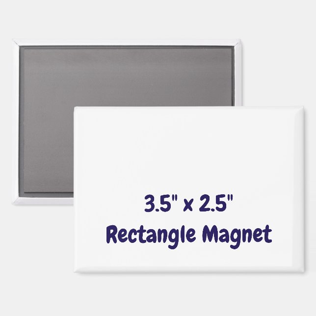 Imán Crea tu rectángulo personalizado de 3,5" x 2,5" (Anverso/Reverso)