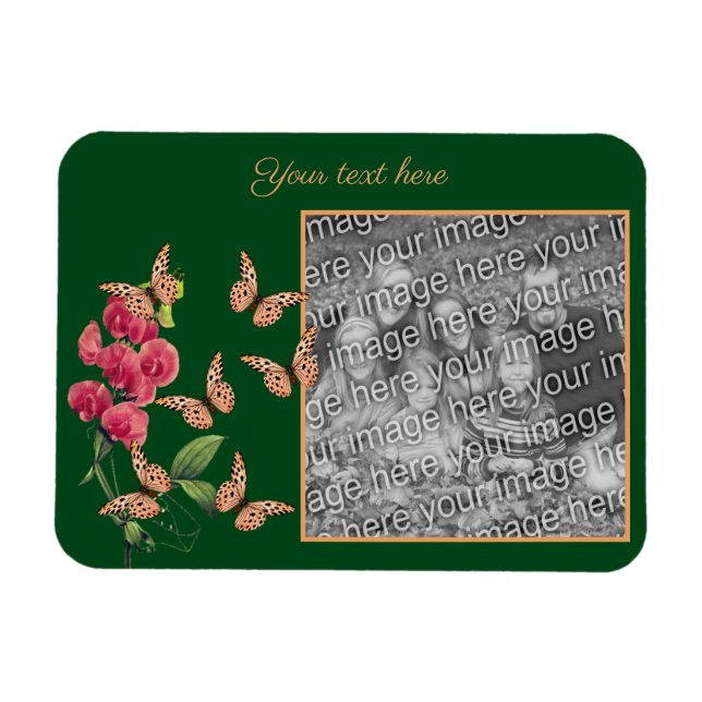 Imán Crea Tus Propias Mariposas Y Fotografía De Flores (Horizontal)