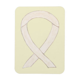 Imán Cream Awareness Ribbon Diseños Personalizados Art 