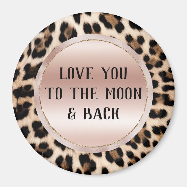 Imán Cream Black Brown Leopardo Rubor Pink (Frente)