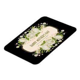 Imán Cream Floral Happy Mother's Day Magnet