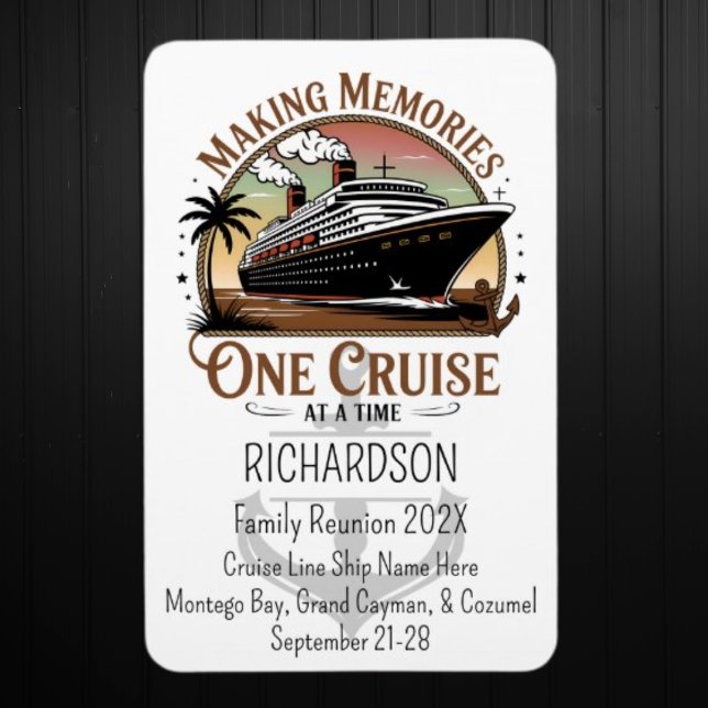 Imán Creando Recuerdos Un Crucero a la Vez Puerta del C (Family Reunion Cruise Door Magnet)