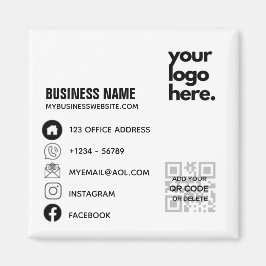 Imán Crear código QR propio logotipo comercial ID de me