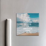 Imán Crear su propia cotización<br><div class="desc">Crea tu propio imán de presupuesto personalizado. Personalice este imán con la moderna tipografía minimalista y el paisaje marítimo de la playa.</div>