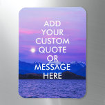 Imán Crear su propia cotización<br><div class="desc">Crea tu propio imán de presupuesto personalizado. Personalice este imán con la tipografía minimalista moderna y el paisaje de puesta de sol.</div>