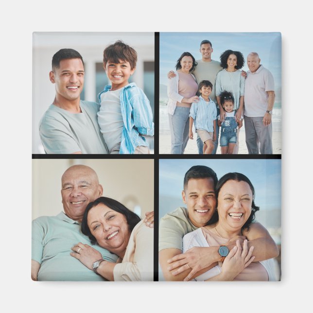 Imán Crear su propio Collage de fotos de 4 (Frente)
