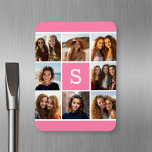 Imán Crear su propio monograma de Personalizado de Inst<br><div class="desc">Para este diseño se pueden utilizar fotos de 8 cuadrados o de Instagram. Utiliza 8 fotos cuadradas para crear un regalo único y personal. O puedes mantener al cachorro hipster y hacer un keepsake de moda. Si necesita ajustar las imágenes,  haga clic en la herramienta personalizar para realizar cambios.</div>