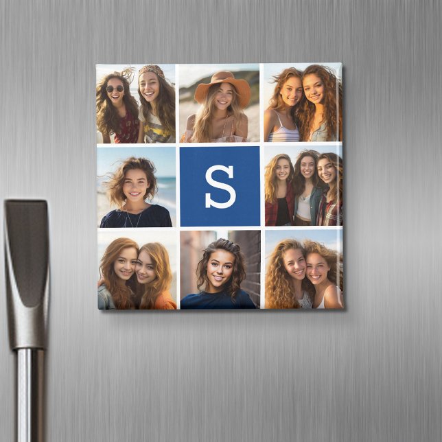 Imán Crear su propio monograma de Personalizado de Inst (Personalized fridge magnet with photos and custom text)